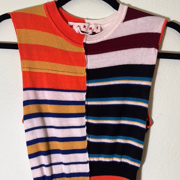 Marni size 40 (IT) 4 (US) Colorful Striped Sleeveless Dress - Picture 4 of 11